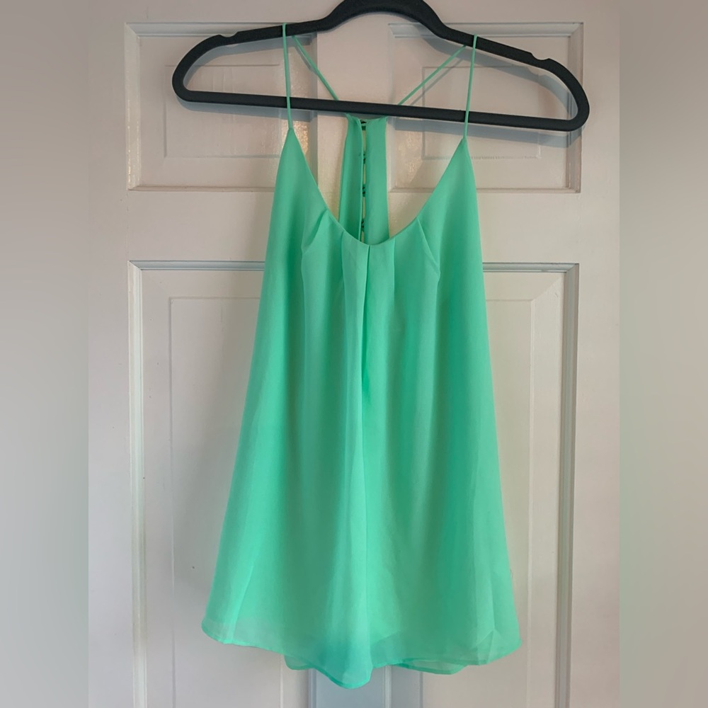 Teal tank, flowy fit
